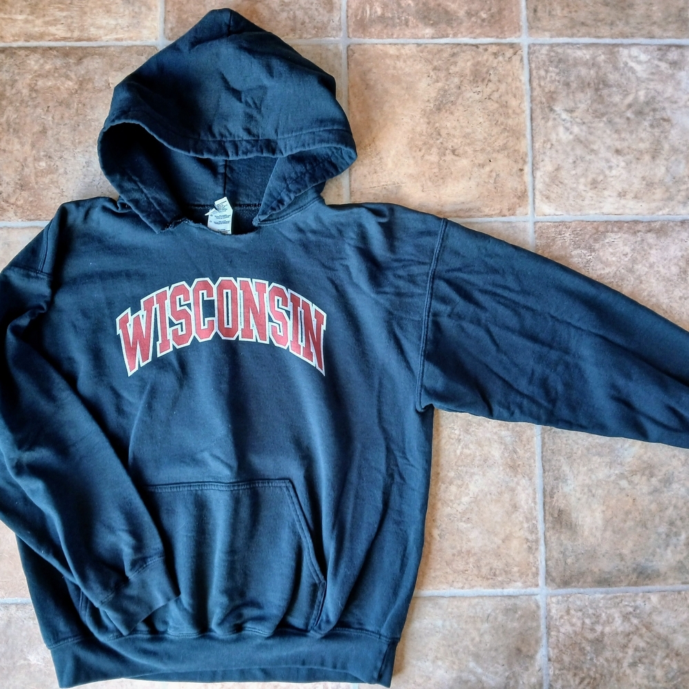 Wisconsin Black Hoodie